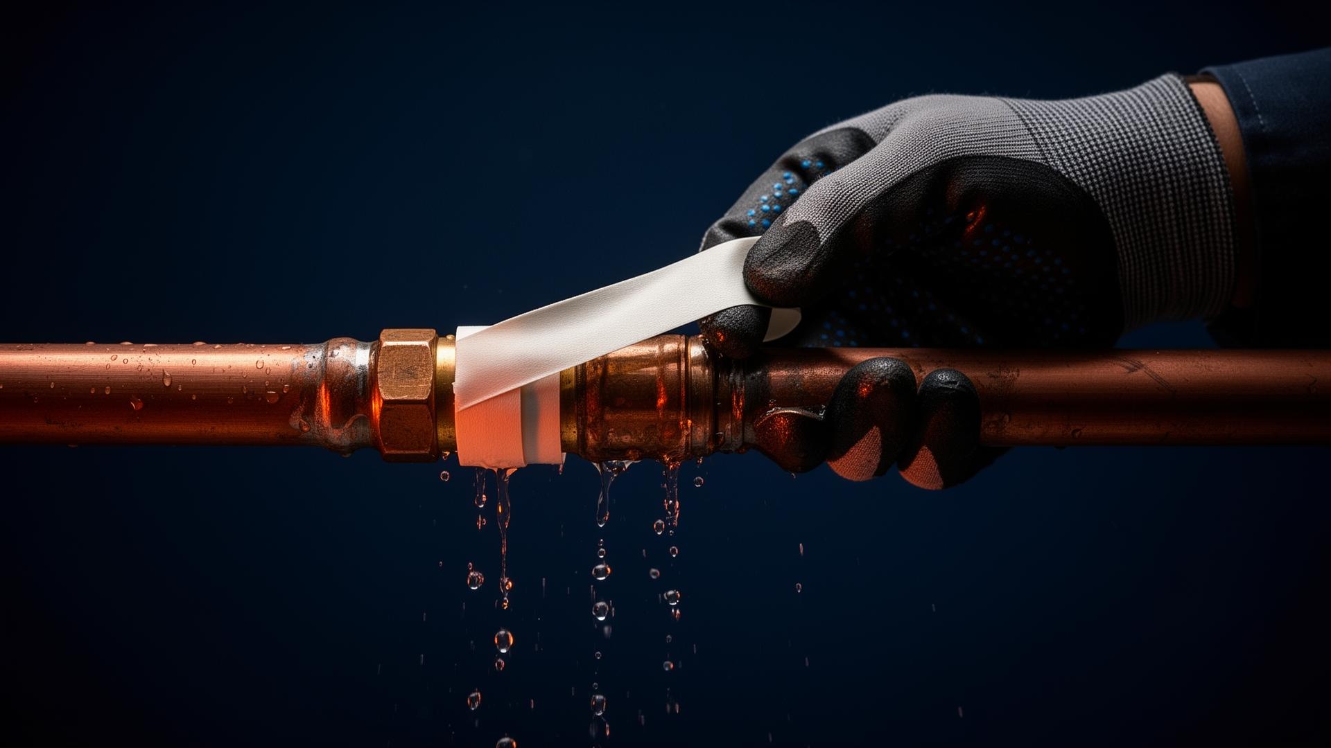 Emergency leak repair on a copper pipe in Ottawa